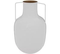 Atmosphera Créateur d'intérieur - Vase en Métal "Le Collectionneur" 30cm Blanc Blanc G