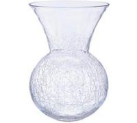 Vase en Verre Craquelé "Boule" 28cm Transparent