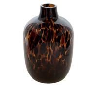 Atmosphera Créateur d'intérieur - Vase Léopard en Verre Roen 25cm Ambre