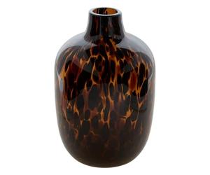 Atmosphera Créateur d'intérieur - Vase Léopard en Verre Roen 25cm Ambre