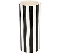 Atmosphera - Vase céramique Edric rayé 30 cm noir et blanc