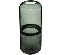 Atmosphera Créateur d'intérieur - Vase Rond Design en Verre "Line" 25cm Gris Gris G