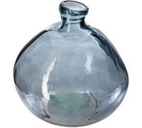 Atmosphera - Vase Rond Verre recyclé - Bleu Orage - D23 cm