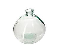 Vase Rond en Verre Recyclé "Ballon" 33cm Transparent