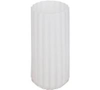 Atmosphera Créateur d'intérieur - Vase Strié en Verre "Fleur de Rose" 28cm Blanc Blanc