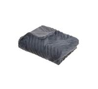 Atmosphera Crï¿½ateur d'intï¿½rieur - Plaid Imitation Fourrure Geo 120x160cm Gris