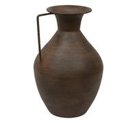 Atmosphera - Cruche Vase Décoratif Wonj - Marron - H 30 cm - Acier Brossé, Style Amphore - pour Salon, Entrée