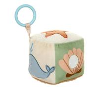 Atmosphera - Cube Tissu d'activités noa thème mer 13,5x13,5cm Beige
