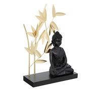 Atmosphera - Déco à Poser Bouddha en Bois et résine H31cm Noir
