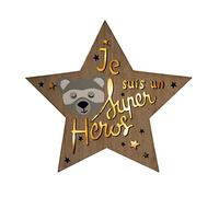 Atmosphera for Kids - Lampe Design Led Enfant "Étoile" 28cm Naturel Naturel G