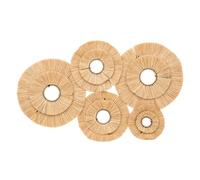 Atmosphera - Déco murale Alba - métal et raphia - 91x64 cm