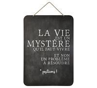 Atmosphera - Déco Murale Ardoise - métal - 44x61 cm - Modèle 1