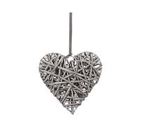 Atmosphera - Déco Murale Coeur - Osier - D25 cm - Gris