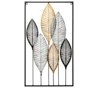Atmosphera - Déco Murale Feuilles - métal 37x65 cm