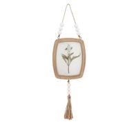 Atmosphera - Déco Murale Fleurs Jayden Bois 16x12cm - Modéle a