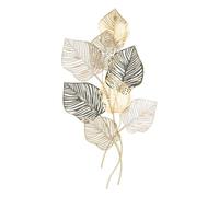 Atmosphera - Déco Murale Nadia métal doré Noir 100x53cm