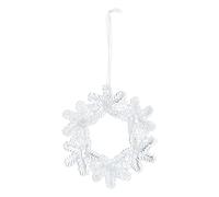 Atmosphera - Décoration de Sapin Couronne Fleur Perle 10cm