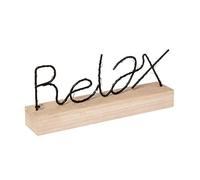 Atmosphera - Décoration Lumineuse à Poser Mot Relax Noir Lumineux 20 LED