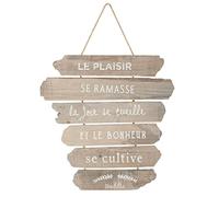 Atmosphera – Déco murale à suspendre – Modèle 2 – Bois – 28 x 38 cm