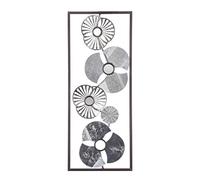 Atmosphera – Déco murale Fleur – métal argent 25 x 61 cm