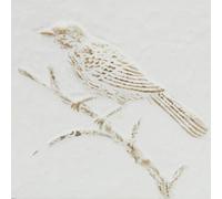 Atmosphera - Décoration Murale Varo Oiseau 26x26m Blanc - Modèle a