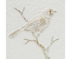 Atmosphera - Décoration Murale Varo Oiseau 26x26m Blanc - Modèle b