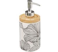 Atmosphera - Distributeur de savon liquide Blackflora - Noir et Blanc - Blackflora Blanc G