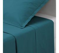 Atmosphera - Drap en Coton - Bleu Canard 240x290 cm