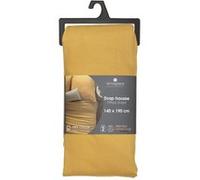 Atmosphera - Drap Housse bonnet 30 cm 100% coton 2 Places 140x190 cm - Jaune Ocre Jaune G