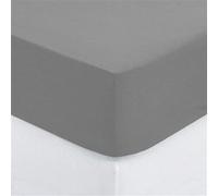 - Drap Housse bonnet 30 cm 100% Coton Esther 160x200 cm - Gris Ardoise