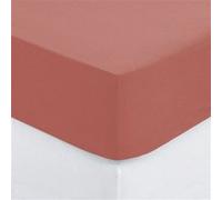 Atmosphera - Drap Housse bonnet 30 cm 100% Coton Esther 160x200 cm - Rose Blush Rose G