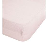 Atmosphera - Drap Housse bonnet 30 cm 100% Lin Tropiques 140x190 cm - Rose - Tropiques Rose G