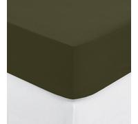 Atmosphera Créateur d'intérieur - Drap Housse Intérieur 90x190cm Kaki Vert G