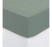 Atmosphera - Drap-Housse en Coton - Vert céladon - Bonnet H30cm - 160x200 cm