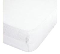 Atmosphera - Drap Housse bonnet 30 cm 100% Lin Tropiques 140x190 cm - Blanc Ivoire - Tropiques Blanc G