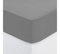 Atmosphera - Drap-Housse - Percale - Gris - 160x200 cm