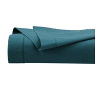 Atmosphera - Drap en Coton - Bleu Canard - 180x290 cm