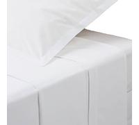 Atmosphera – Drap plat Créateur d'intérieur 2 personnes Percale 240x290 cm Blanc
