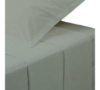 Atmosphera - Drap plat Percale 2 personnes 240x290 cm Vert Tilleul