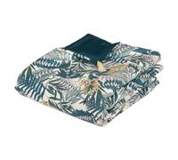 Atmosphera - Édredon Tropik - Velours imprimé - Beige Lin 80x180 cm