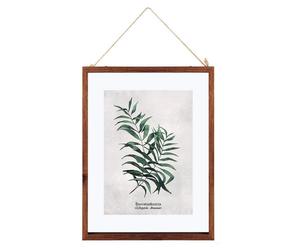 Atmosphera Elody Tableaux Imprimés Feuilles encadrés 38 x 48 cm en Verre Motifs Assortis