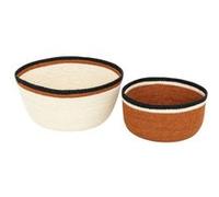 Atmosphera - Ensemble de 2 paniers en jute AUTOMNE - Beige et orange - AUTOMNE