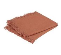 Atmosphera - Ensemble de 2 serviettes de table à franges MAHA - 40 x 40 cm - Terracotta - Maha G