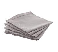 Atmosphera - Ensemble de 4 serviettes de table CHAMBRAY - 40 x 40 cm - Gris clair - Chambray Gris