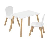 Atmosphera - Ensemble Table et 2 chaises Enfant Alex Blanc 3 pièces