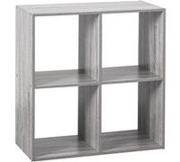 Atmosphera - Etagère 4 Cases Mix - P. 32 cm x H. 67,5 cm - Gris - Mix Gris, Gris G