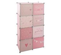 Atmosphera Casiers de rangement enfant Penderie – Rose 65x125 cm