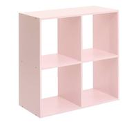 Atmosphera - Étagère mix'n modul Enfant 4 Cases Rose 63,6x30x63,6 cm