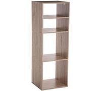 Atmosphera - Etagère rectangulaire 4 cases Mix - Couleur Bois - L. 34,5 x P. 32 x H. 100,5 cm Marron, Marron G