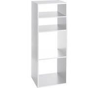 Atmosphera - Etagère rectangulaire 4 cases Mix - H. 100,5 cm - Blanc - Mix Blanc, Blanc G